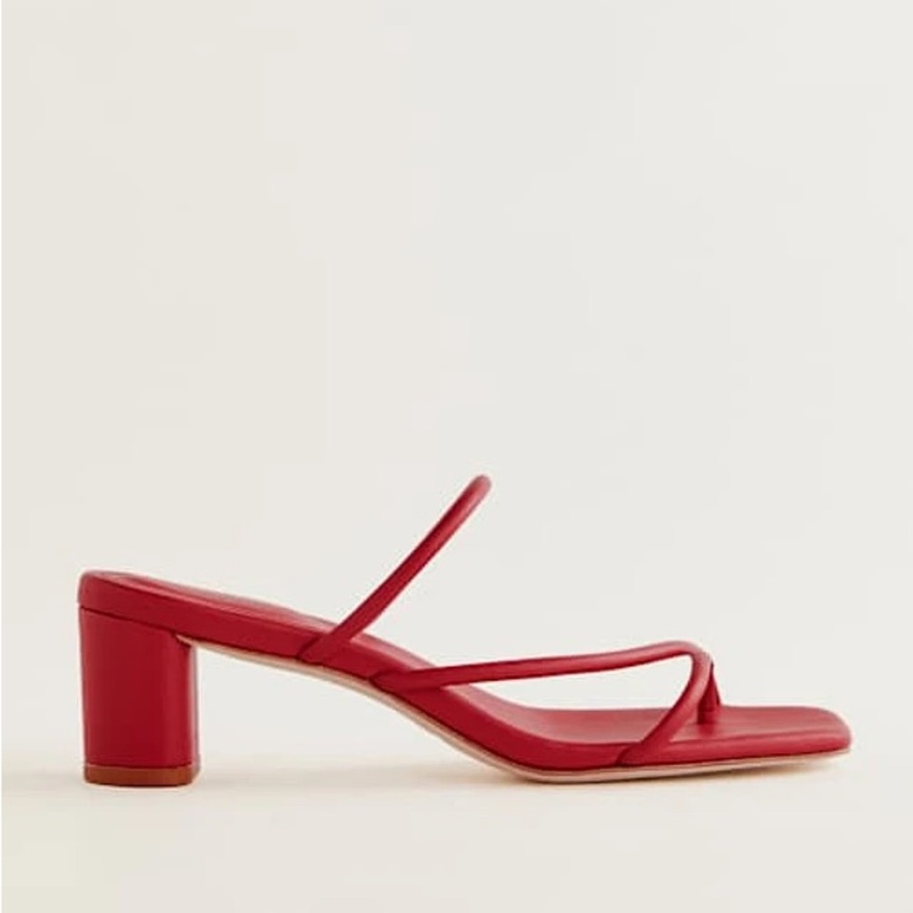 Reformation Remy Red Strappy Sandals